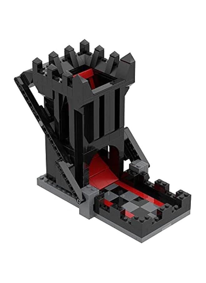 DND Dice Tower Building Blocks Set Black, Tabletop Roleplaying Game Dice Roller, Creative Toys Suitable Ideas for Teens and Kids (316 Piece) (Black)