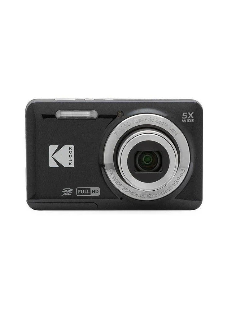 Pixpro FZ55-BK 16MP Digital Camera 5X Optical Zoom 28mm Wide Angle 1080P Full HD Video 2.7