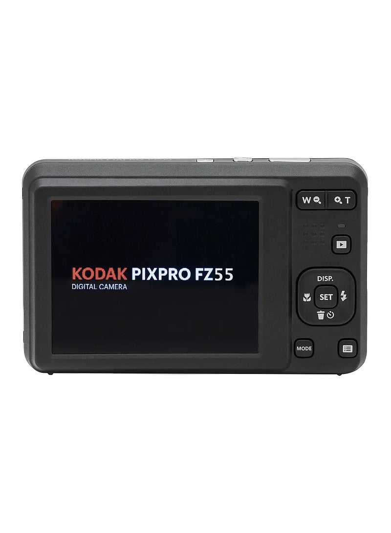 Pixpro FZ55-BK 16MP Digital Camera 5X Optical Zoom 28mm Wide Angle 1080P Full HD Video 2.7