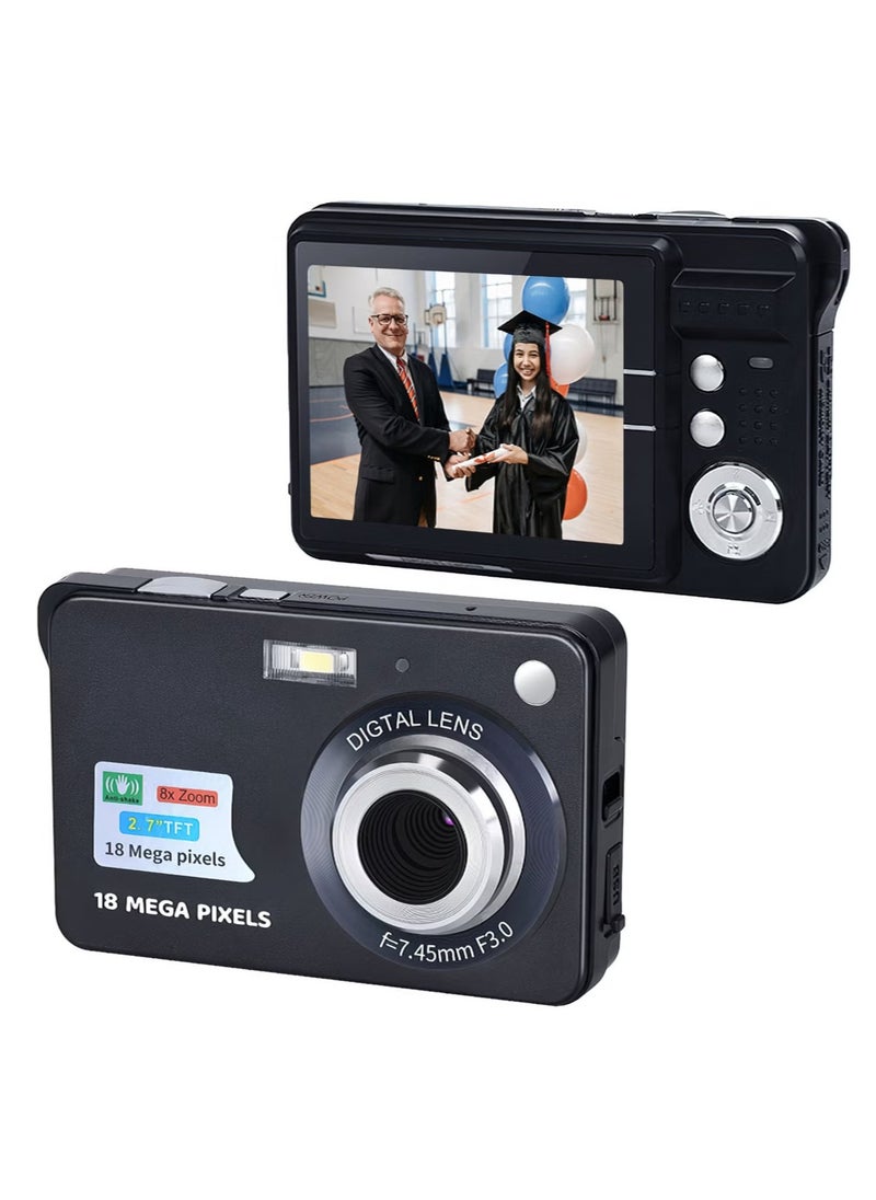 2.7 Inch Tft 18Mp 8X Zoom Digital Camera Mini Anti-Shake Full HD Digital Video Camera