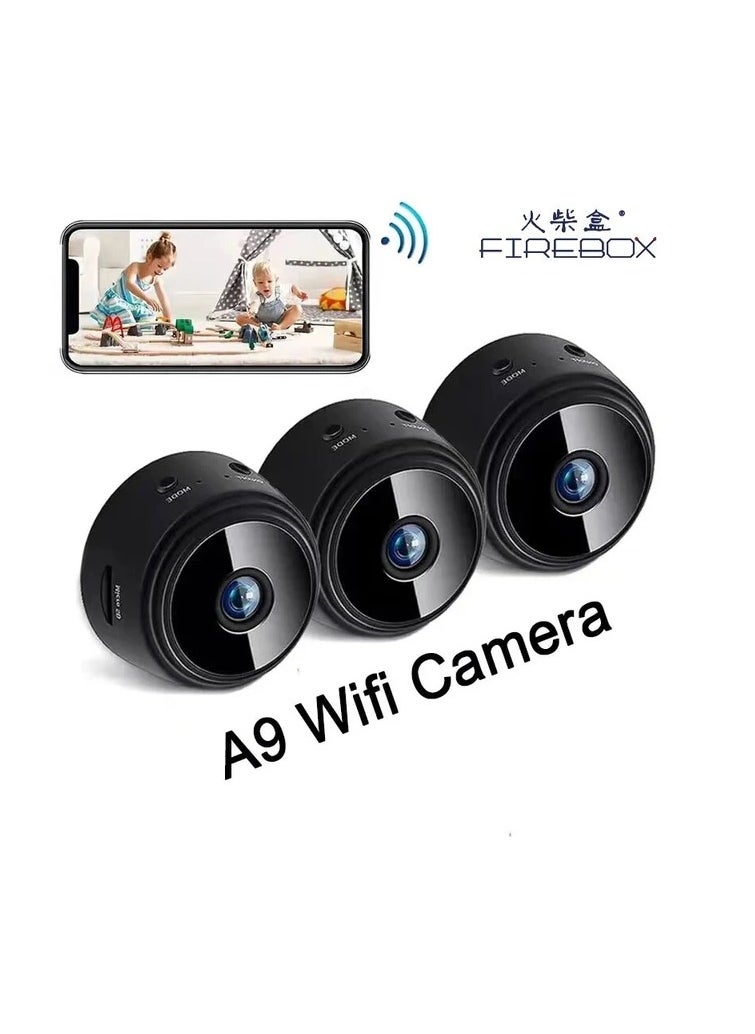 A9 Wi-Fi Smart Mini HD Hide IP Camera 3Pcs Combo