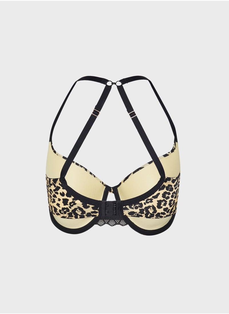 Animal Print Balconette Bra