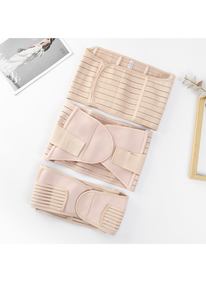 Strengthen postpartum abdominal belt three-piece set of natural caesarean section restraint belt breathable abdominal belt factory direct sales