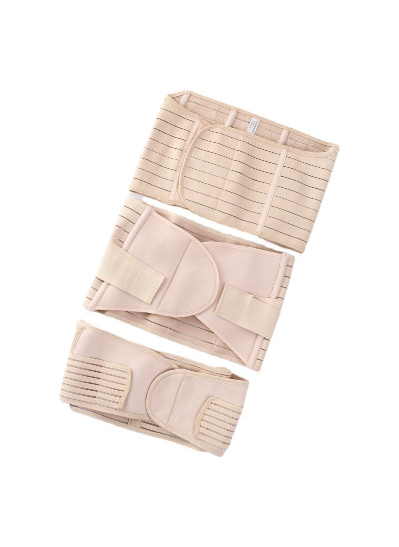 Strengthen postpartum abdominal belt three-piece set of natural caesarean section restraint belt breathable abdominal belt factory direct sales