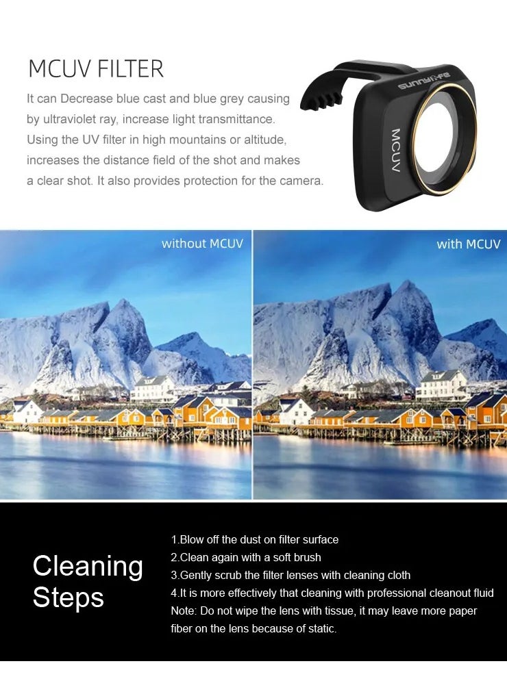 Camera Lens Filter MCUV ND4 ND8 ND16 ND32 CPL ND/PL Filters for Mavic Mini（ND4, ND8, ND16, ND32）