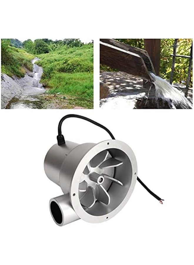 Water Turbine Generator, Permanent Magnet Brushless Motor Remote Control Water Hydro Generator 12V 24V Battery Charging Micro Hydroelectric Generator for Garden (SJ18C)