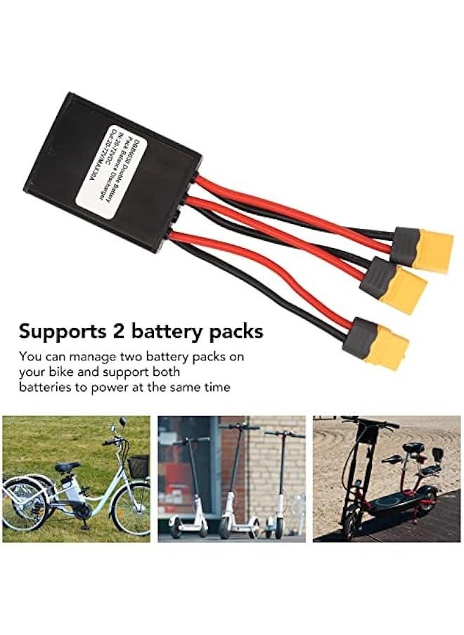 Double Battery Discharge Converter for , 20V-72V DC Dual Battery Pack Switch Balancer for Increase The Capacity by Connecting Two Batteries in Parallel Equalization Module (30A)