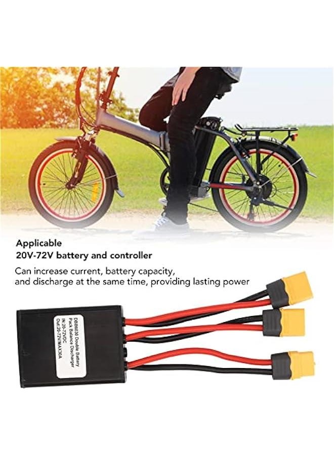 Double Battery Discharge Converter for , 20V-72V DC Dual Battery Pack Switch Balancer for Increase The Capacity by Connecting Two Batteries in Parallel Equalization Module (30A)