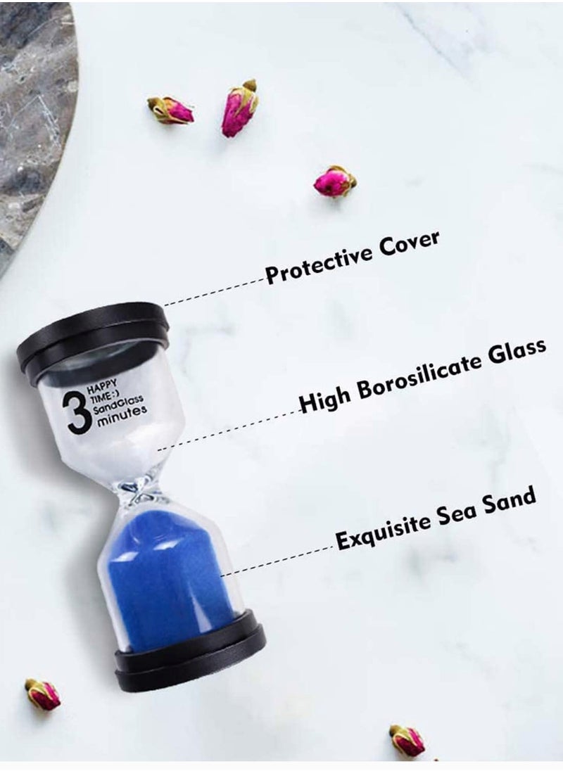 Sand Timer Colorful Hourglass Sandglass Timer 1 min/3 mins/5 mins/10 mins/15 mins/30 mins Sand Clock Timer for Games Classroom Home Office(Pack of 6)