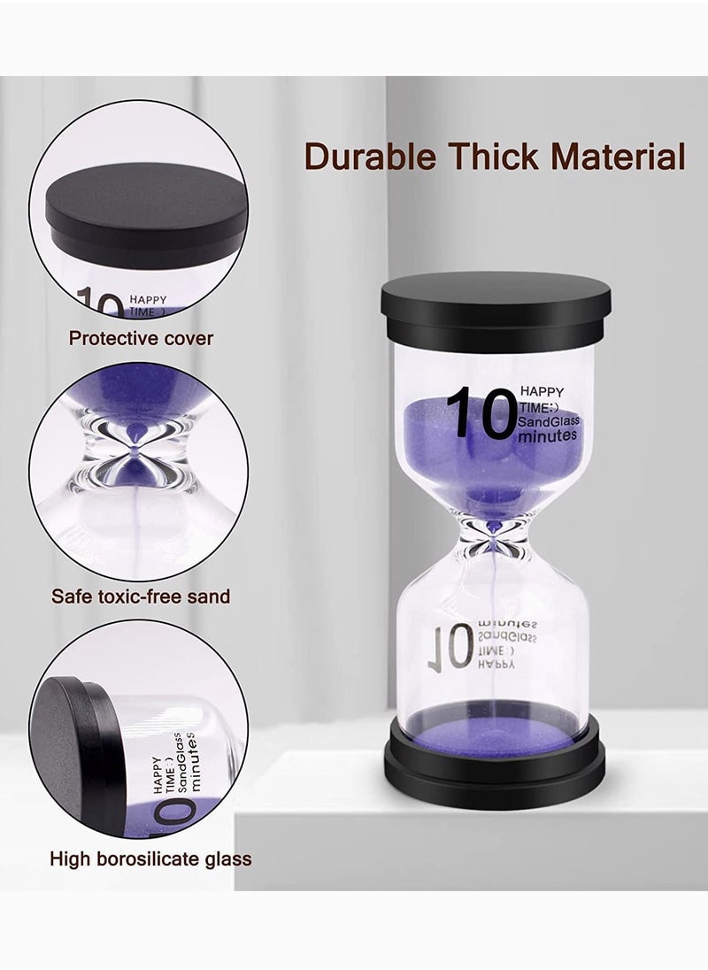 Sand Timer Colorful Hourglass Sandglass Timer 1 min/3 mins/5 mins/10 mins/15 mins/30 mins Sand Clock Timer for Games Classroom Home Office(Pack of 6)