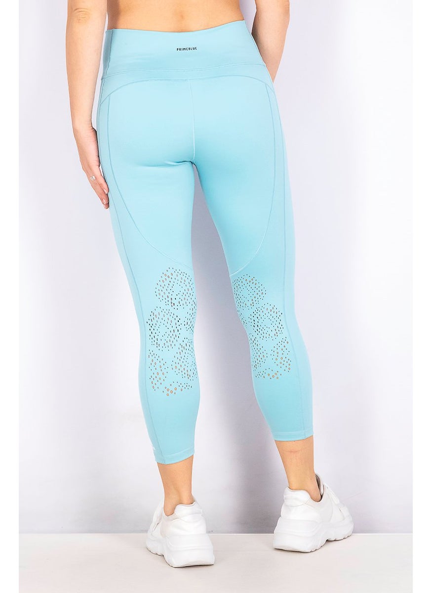 Women Regular Fit Training Leggings, Turquoise