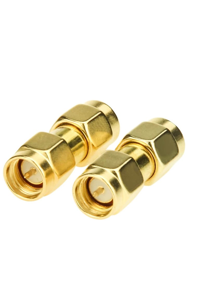 DKURVE SMA Male to SMA Male Connectors RF Coaxial Adapter SMA Male Coupler for Antenna Radio (3 Pcs)