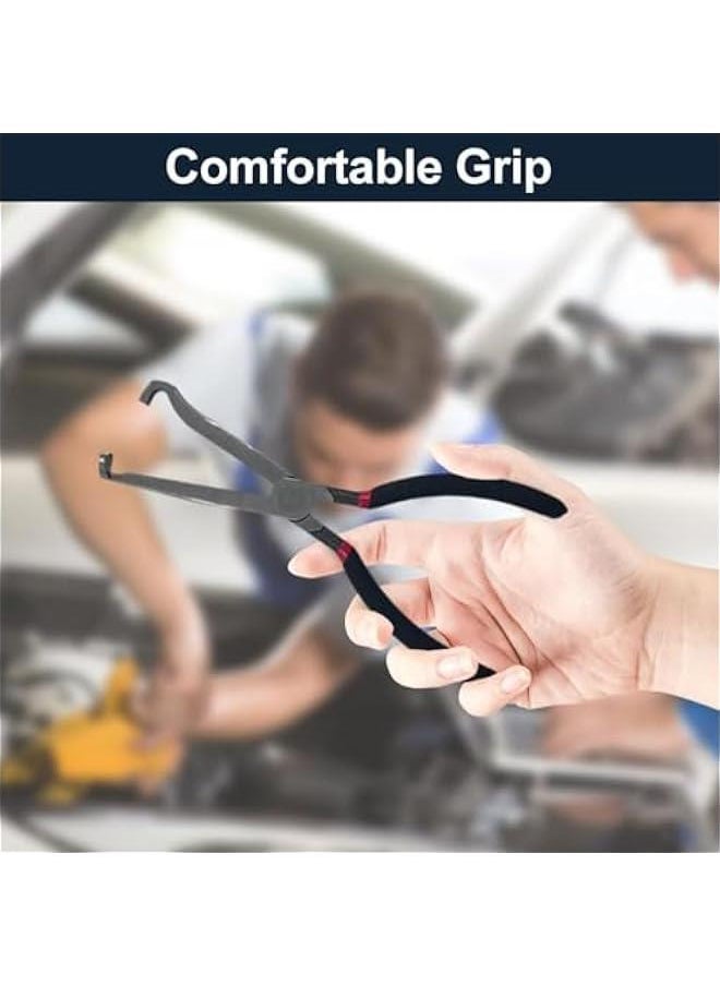 Upgraded 37960 Electrical Disconnect Pliers, 2024 Upgrade Fuel Line Pliers Electrical Connector Pliers, Automotive Electrical Plug Connector Disconnect Tools for Push Tab Style Plugs (Black+Blue)