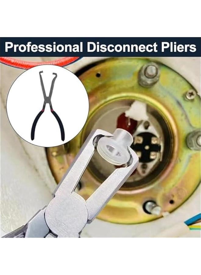 Upgraded 37960 Electrical Disconnect Pliers, 2024 Upgrade Fuel Line Pliers Electrical Connector Pliers, Automotive Electrical Plug Connector Disconnect Tools for Push Tab Style Plugs (Black+Blue)
