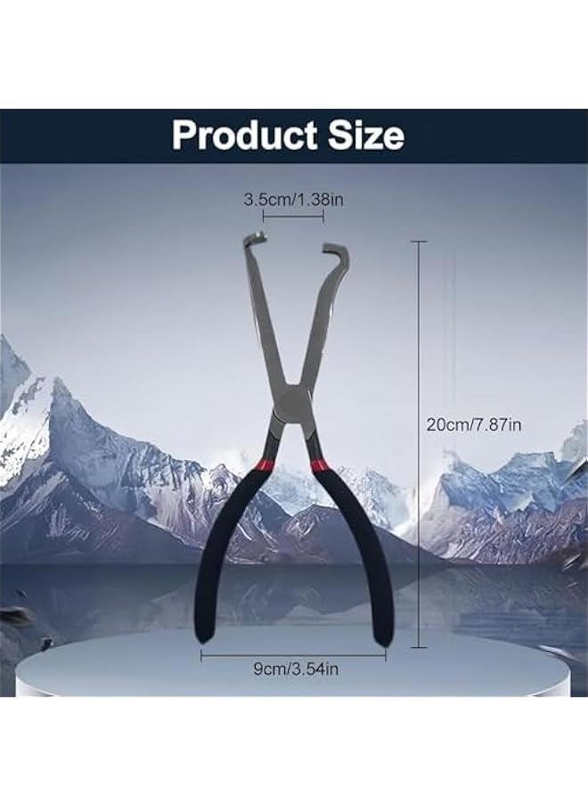 Upgraded 37960 Electrical Disconnect Pliers, 2024 Upgrade Fuel Line Pliers Electrical Connector Pliers, Automotive Electrical Plug Connector Disconnect Tools for Push Tab Style Plugs (Black+Blue)