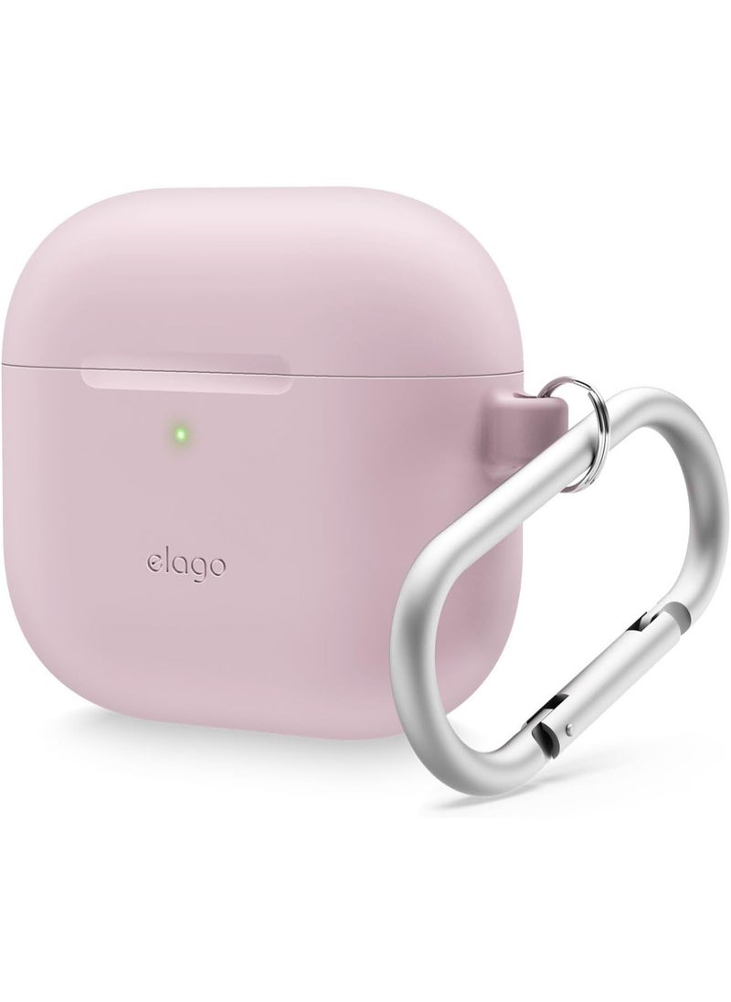 elago Silicone Hang compatible with AirPods 4 case cover (2024) with Carabiner - Lavender