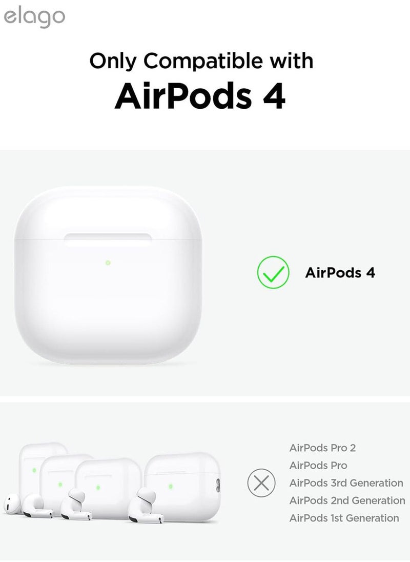 elago Liquid Hybrid Hang compatible with AirPods 4 case cover (2024) with Carabiner - Pink