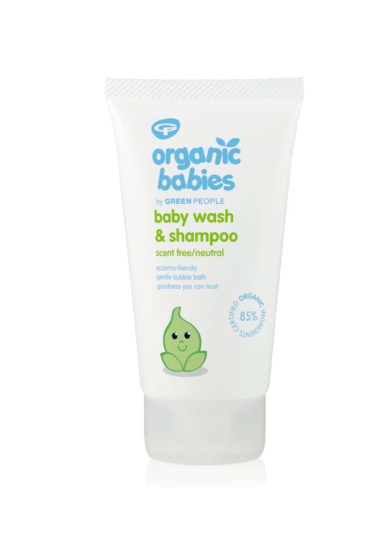 Organic Babies Baby Wash and Shampoo Fragrance Scent Free 150ml