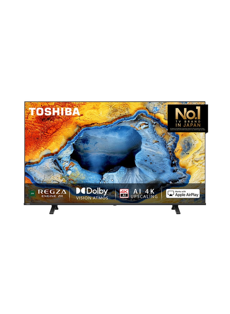 55 Inch 4K UHD Smart WiFi TV DLED, VIDAA U7,HDR-Dolby Vision, Apple AirPlay, Voice Command and HDR Game Mode Plus, Bluetooth- 55C350N Black