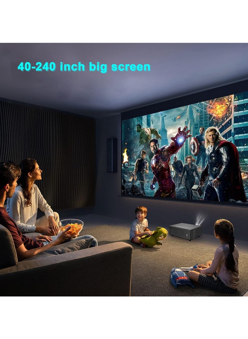 Z1 Projector with Android System 5G WiFi and Bluetooth 5.3 4K Supported Native 1080P Full HD Video Projector 600 ANSI Brightness Maximum 300 Zoom HDMI USB 4D Keystone Correction