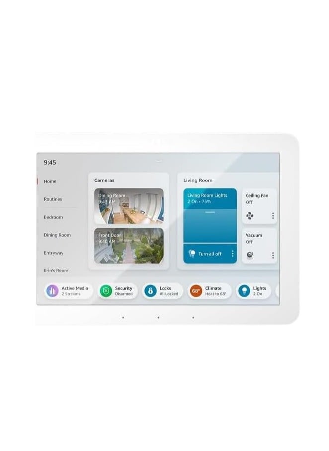 Newest Gen 8'' smart home control panel with Alexa Compatible with thousands of devices - White.