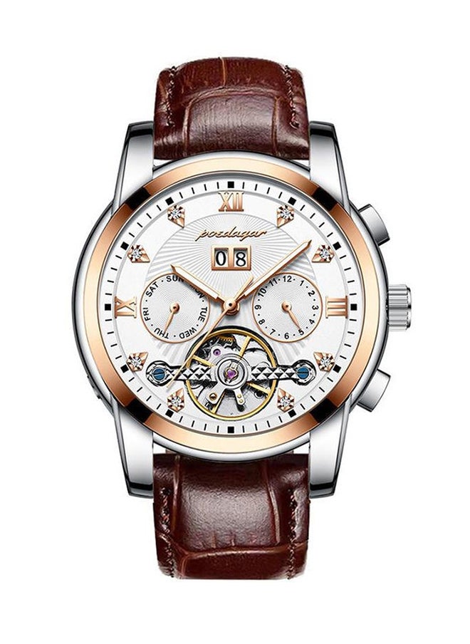 Automatic Mechanical Leather Watch For Men - 414036