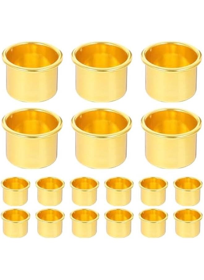 30pcs Aluminium Candle Cups Holders Candlestick Liners Inserts Holders Candle Drip Protectors Catchers for Lamp or Candle Making