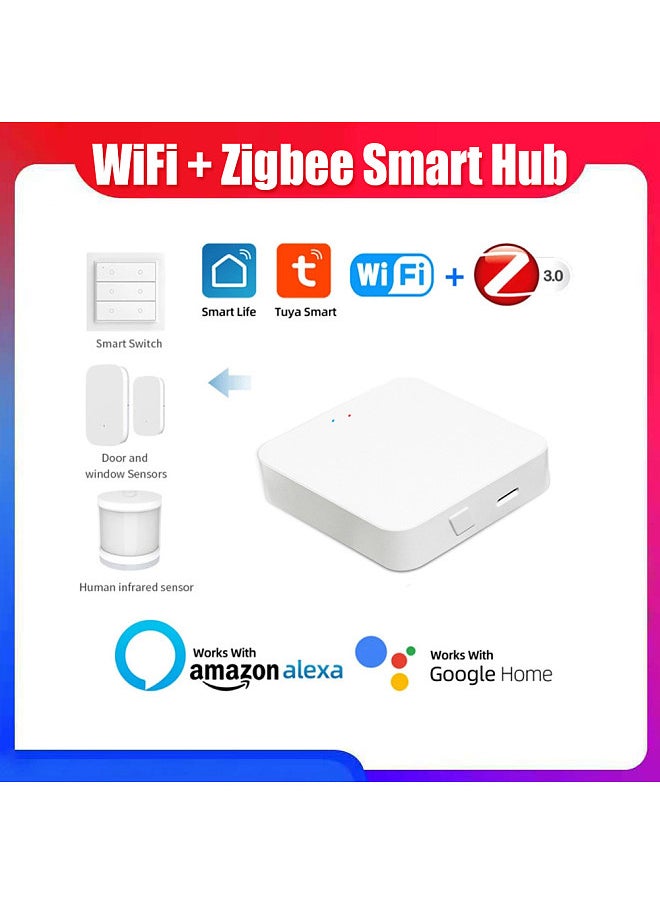 ZigBee WiFi BT Mesh Hub Smart Multi-mode Gateway, Work with Tuya Smart Life App, Voice Control, via Alexa  Home Smart Home Linkage