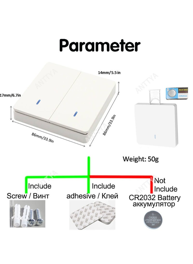 Wireless Light Switch 433Mhz Mini Remote Control,85-250V 10A Smart Relay Receiver, Wall Switch Panel, Led Lamp Fan ﻿