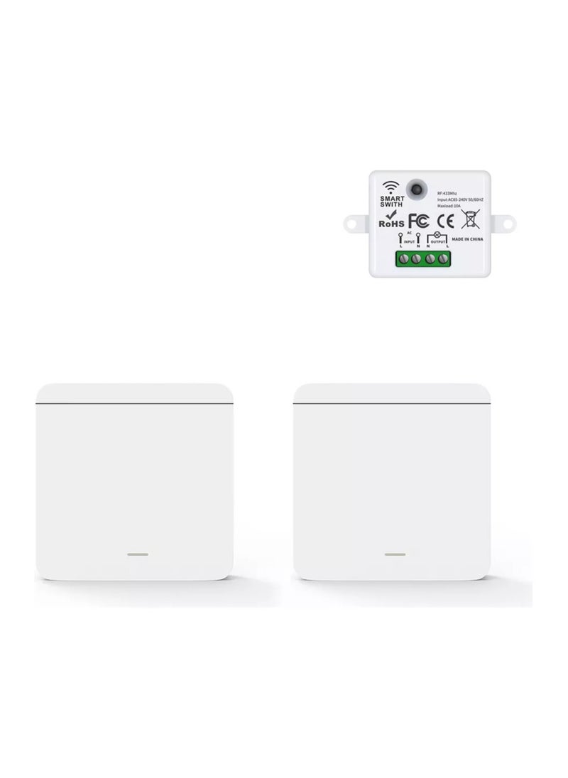 Touch Light Switch Wireless Remote Control 433MHz AC 85V-250V 10A Receiver 86 Wall Panel For Smart Home Ceiling Lamp LED