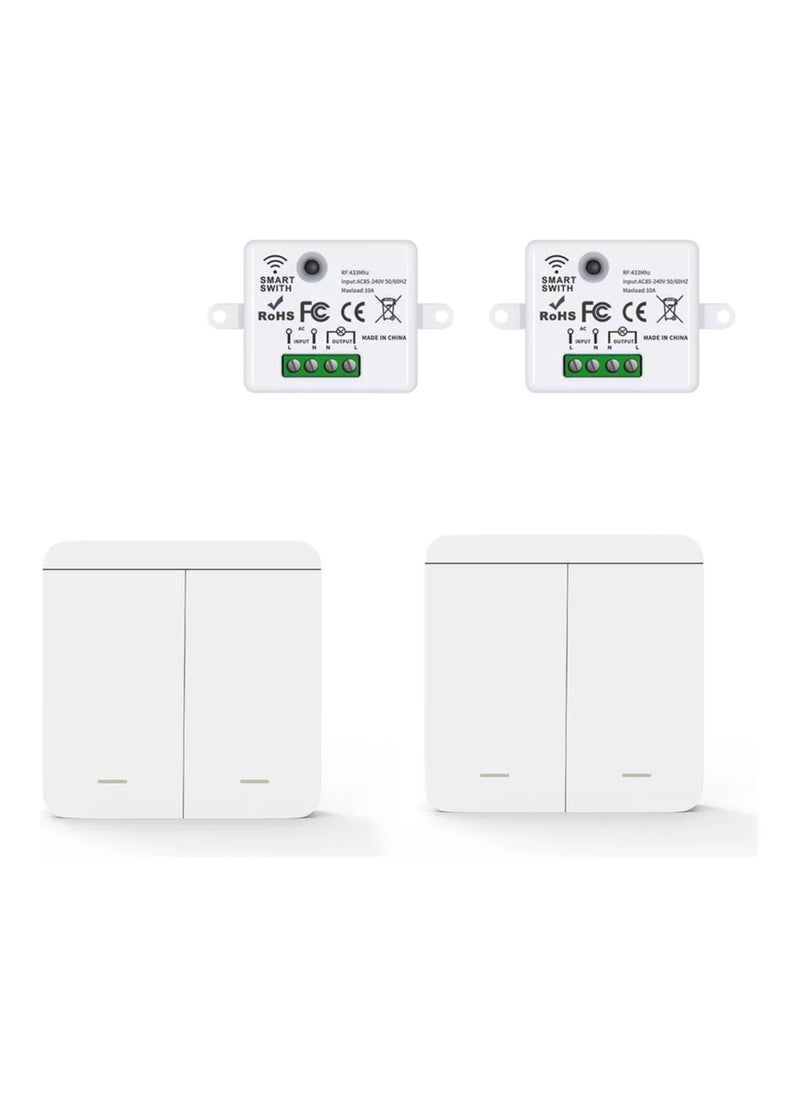 Touch Light Switch Wireless Remote Control 433MHz AC 85V-250V 10A Receiver 86 Wall Panel For Smart Home Ceiling Lamp LED