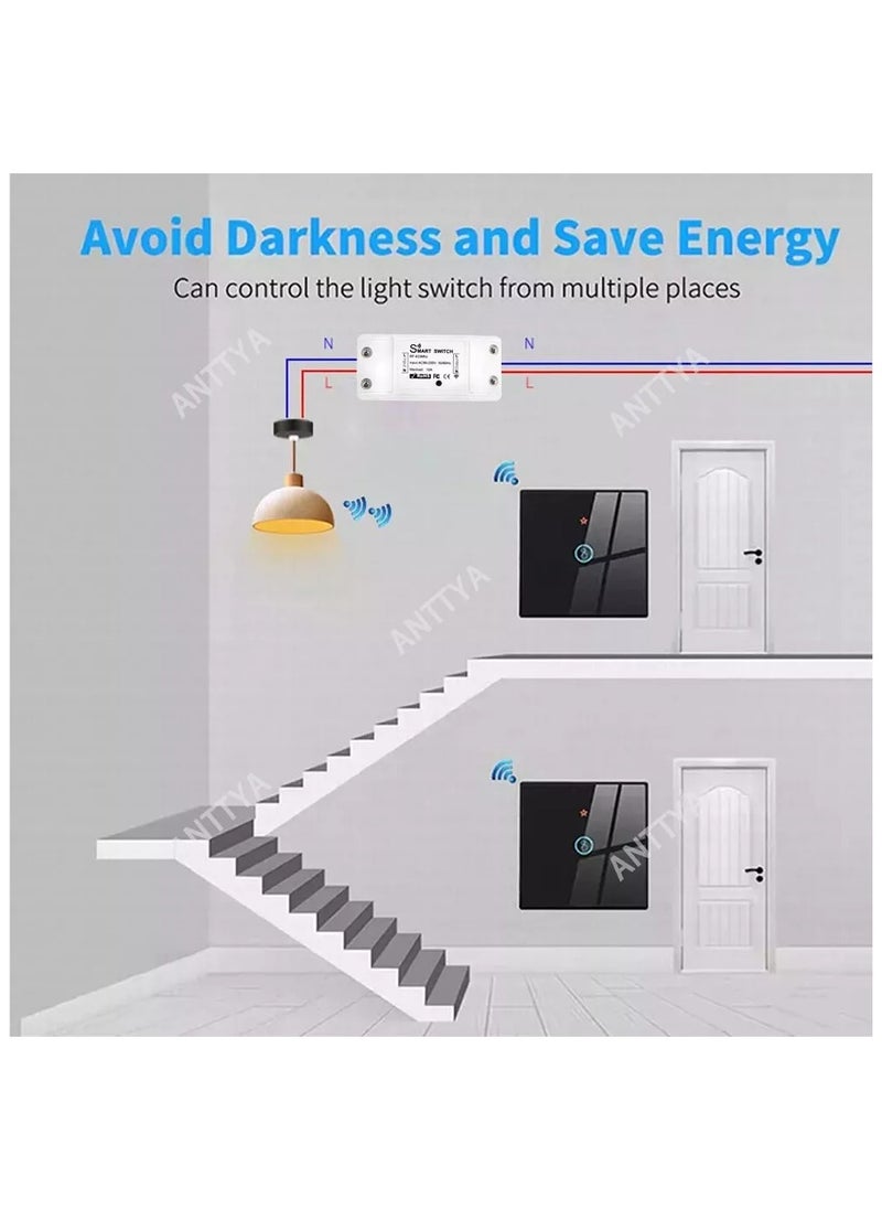 Wireless Light Switch and 433MHz Wall Switch Remote Control Lamp Bulb Fan Switch,110V 220V 230V 240V 10A Relay Receiver