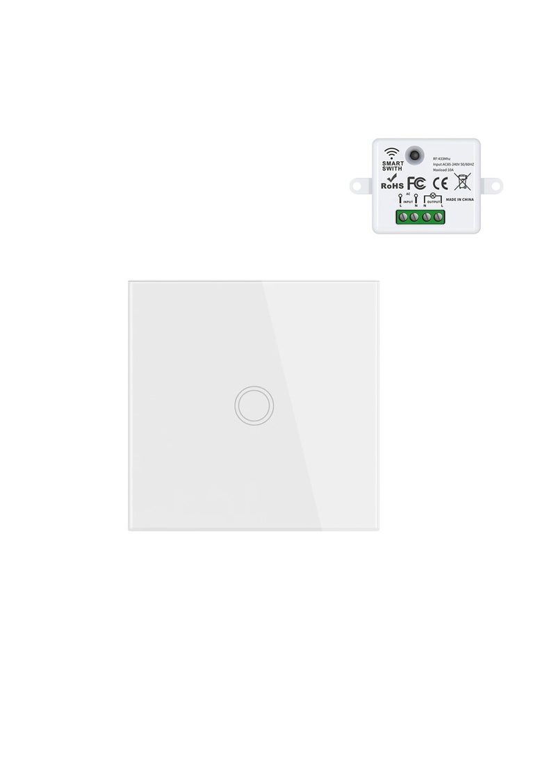 Rf 433Mhz Wireless Push Button Smart Light Switch Remote Control 90-250V 10Amp 1CH RF Relay Receiver Transmitter for Fan Lamp