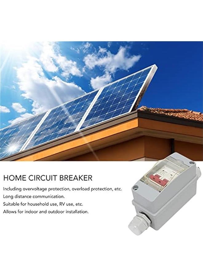 32A 500V PV DC Disconnect Switch, MCB 2P Solar Current Sink Load Switching Air Miniature Circuit Breaker with IP65 Waterproof Distribution Box for Panel (Without Cable) (8gz02v9wb7-11)