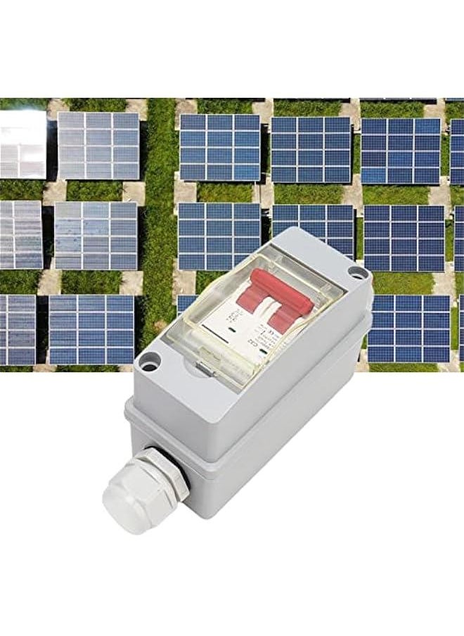 32A 500V PV DC Disconnect Switch, MCB 2P Solar Current Sink Load Switching Air Miniature Circuit Breaker with IP65 Waterproof Distribution Box for Panel (Without Cable) (8gz02v9wb7-11)