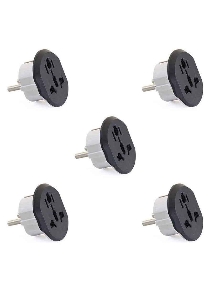 Five pieces electrical socket with universal input and EU output