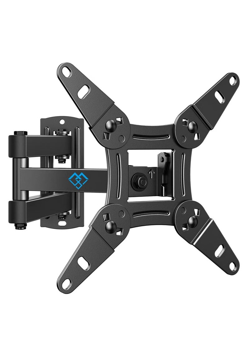 TV Wall Bracket for 13-43 inch TVs, Swivels Tilts TV mount for Flat & Curved TV，VESA 75x75mm to 200x200mm up to 20kg