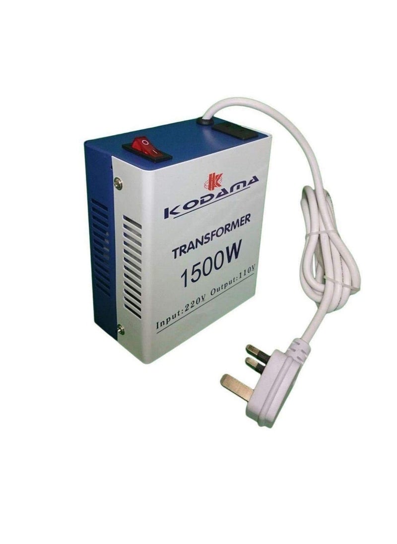 Transformer 1500 Watt Universal 3 Pin UK Power Cord With Safety Fuse included Transformer 220V To 110V