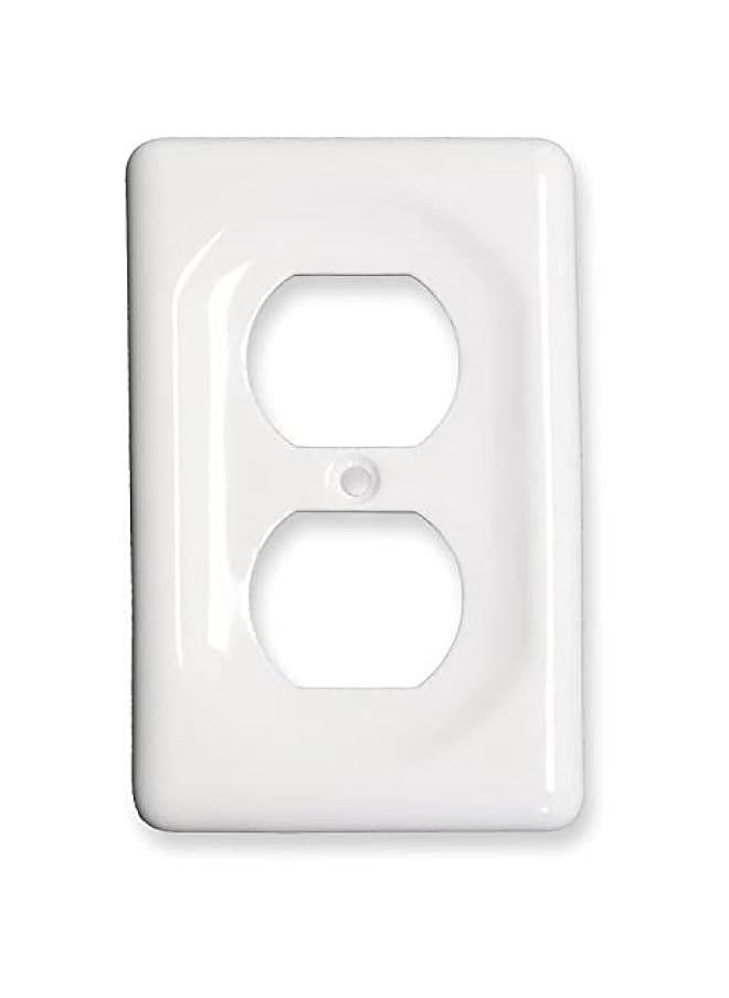 Ceramic Switch Plate, Switch Plate Cover, Wall Plate, Cover, White - Duplex