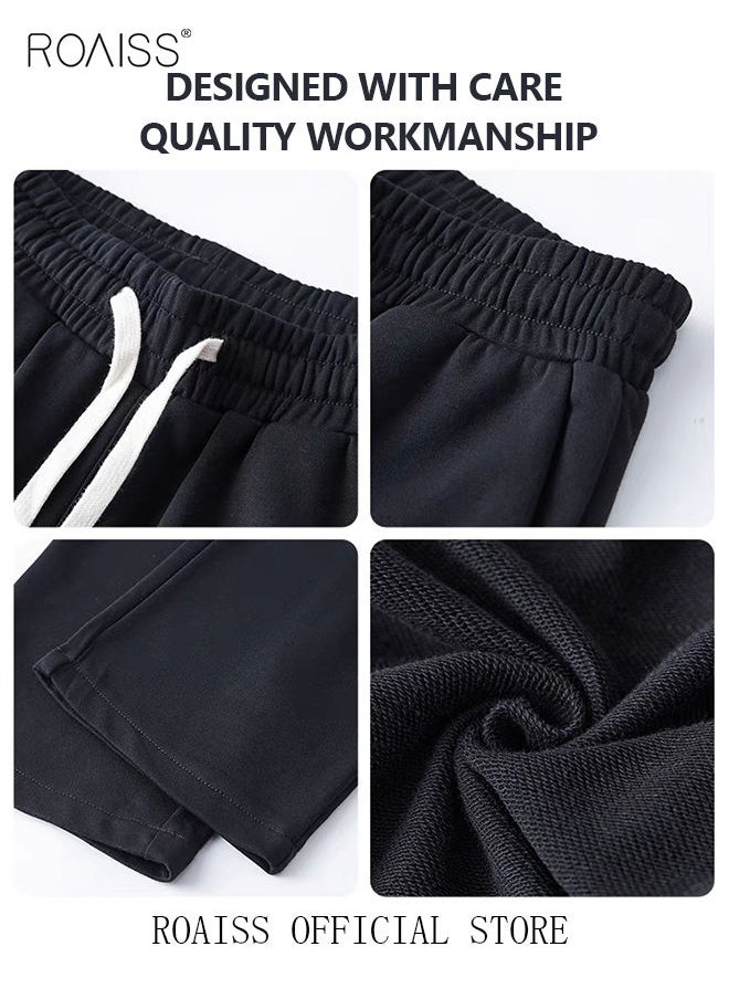 Men's Straight-Leg Pants Long Loose Fit Wide-Leg Trousers for Young Students Casual and Trendy with Good Fabric Drape