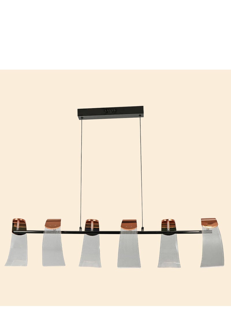 Dale Single Row Chandelier - Copper, 108x84 cm, 7 Watt, Metal Design