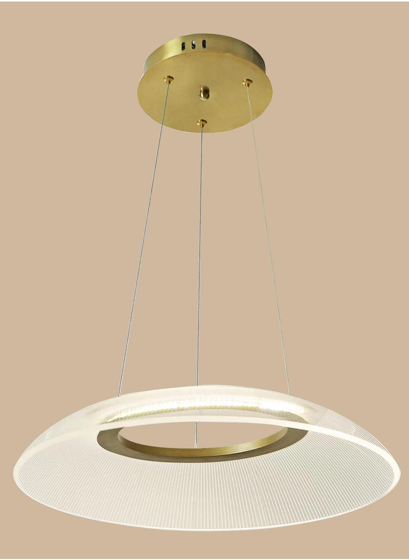 Sia Round Chandelier - Gold, 56x85 cm, 24 Watt, Elegant Metal Design