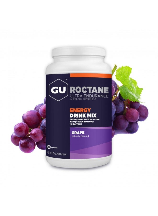 Gu Energy Roctane Ultra Endurance Energy Drink Mix, 3.44-Pound Jar, Grape