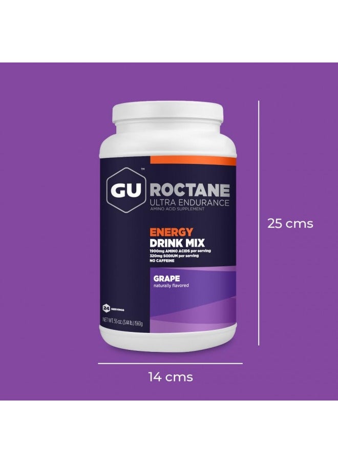 Gu Energy Roctane Ultra Endurance Energy Drink Mix, 3.44-Pound Jar, Grape