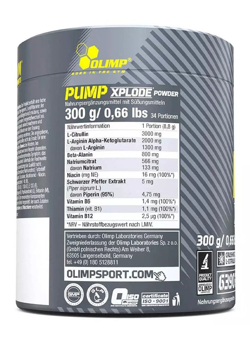 Pump Xplode Fruit Punch 34 Portions 300g