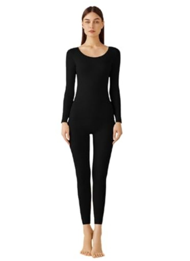 Womens Thermal Underwear Sets 2 Piece Soft Base Layer Top and Bottom Long Johns Set with Fluff Lined Winter Warm Suit