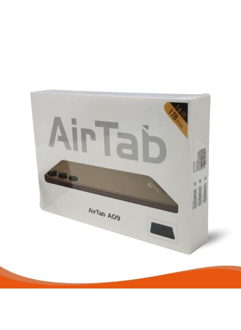 8 -Inch Smart Tablet A09 Android 13 Tablet With 1TB Storage and 16GB RAM Quad Core Wi-Fi LTE Dual Sim with Keyboard - GOLD