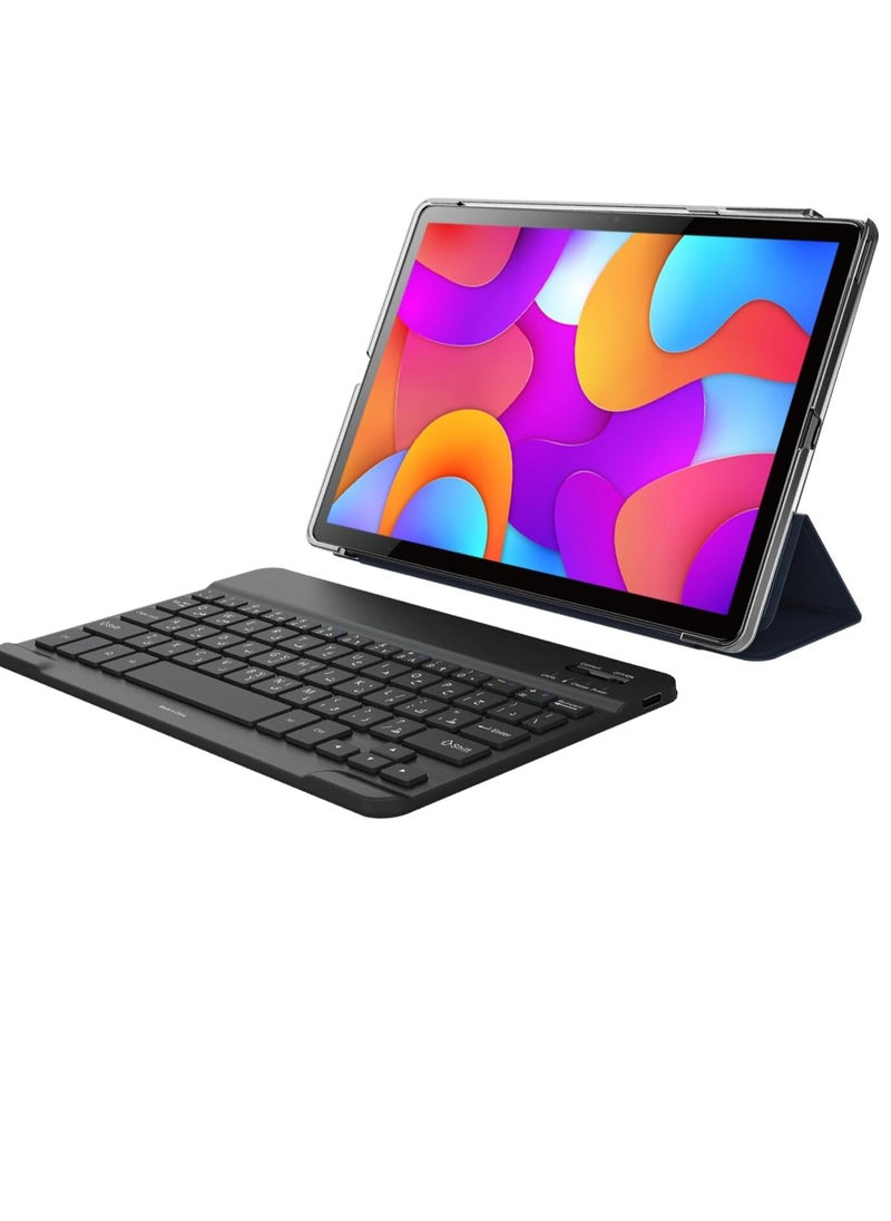 Oteeto Tab 12 Pro 5G Android Tablet, 10.1 Inch Display, 8GB RAM, 512GB ROM, 6000 mAh Battery, Wireless Keyboard (Blue)