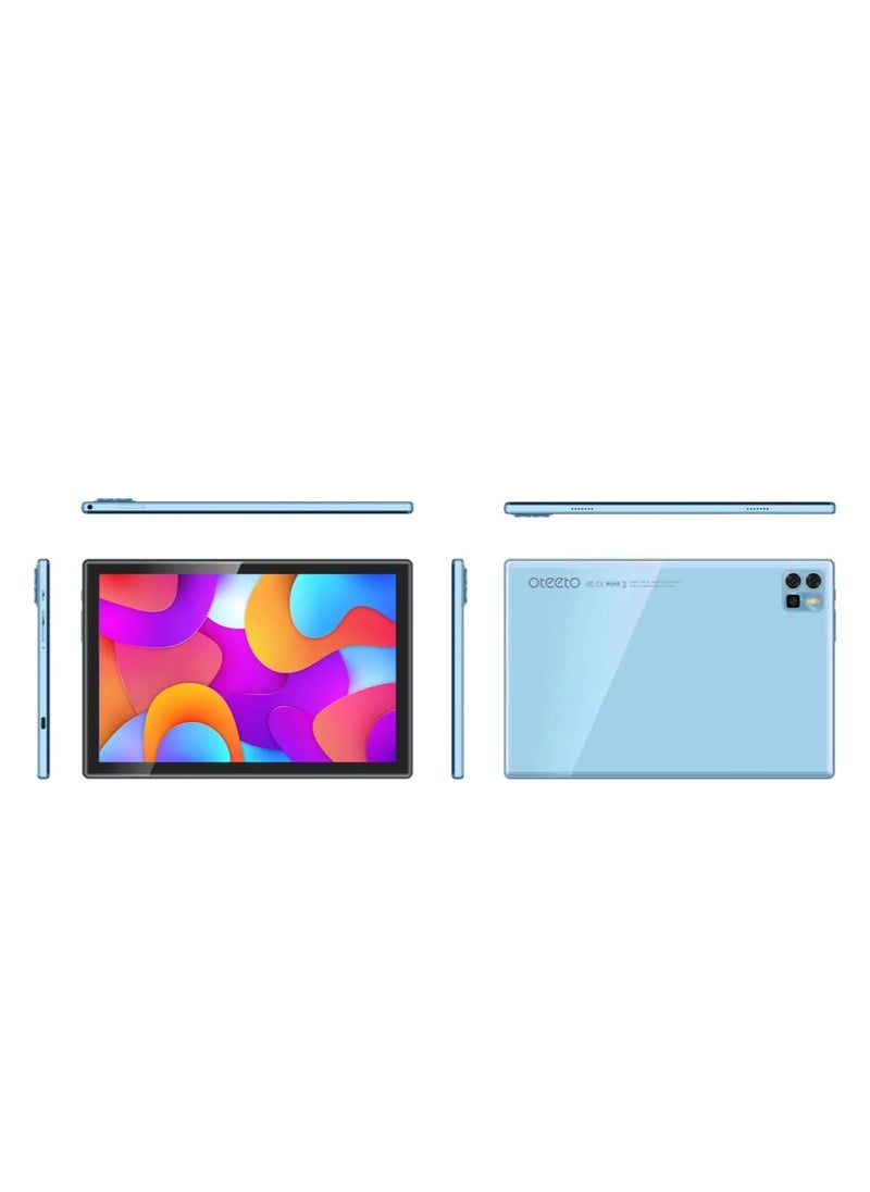 Oteeto Tab 12 Pro 5G Android Tablet, 10.1 Inch Display, 8GB RAM, 512GB ROM, 6000 mAh Battery, Wireless Keyboard (Blue)