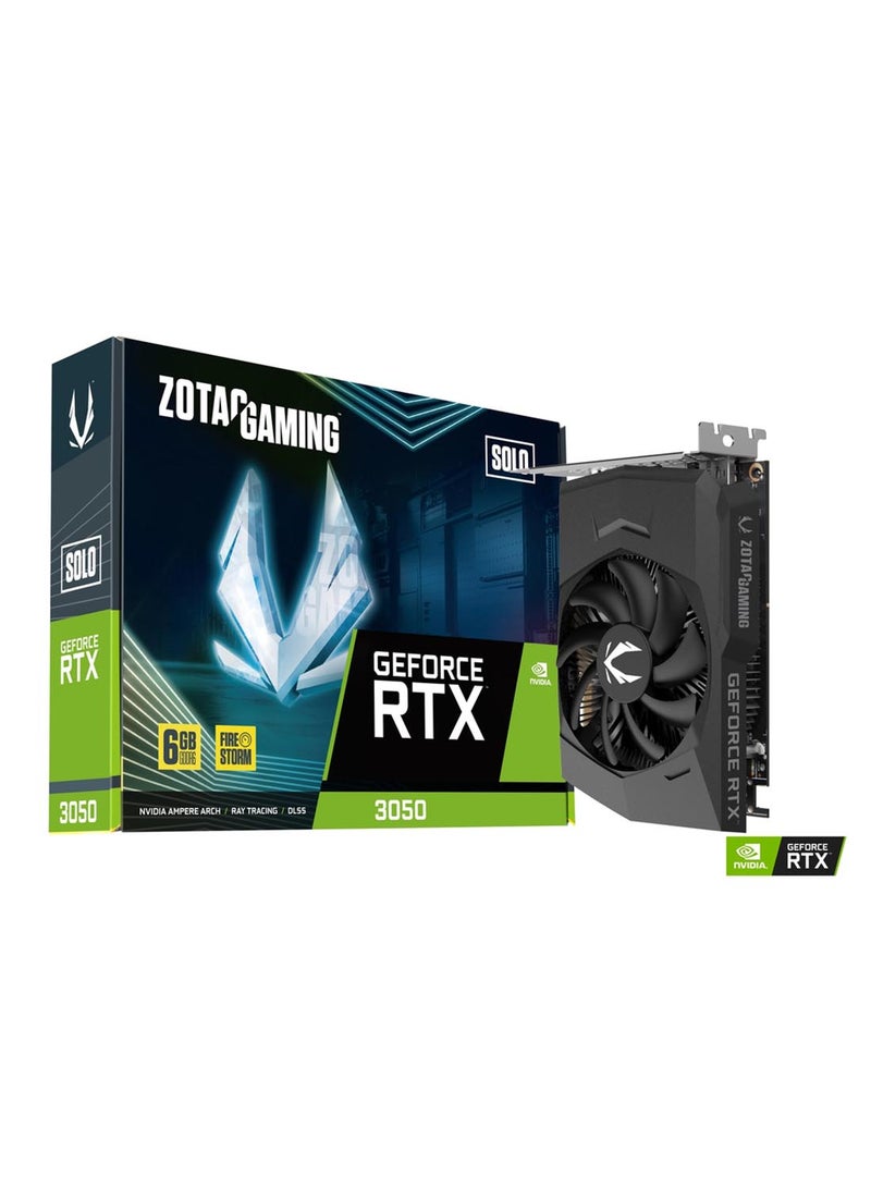 GAMING GEFORCE RTX 3050 6GB SOLO GDDR6, 96bit, 1470/14000, HDCP, Three DP, HDMI, Lite Pack Black